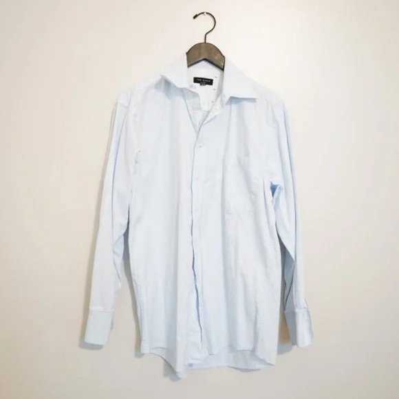 Ted Baker London Light Blue Button-down Dress Shirt Size 15-32/33 - Picture 1 of 4